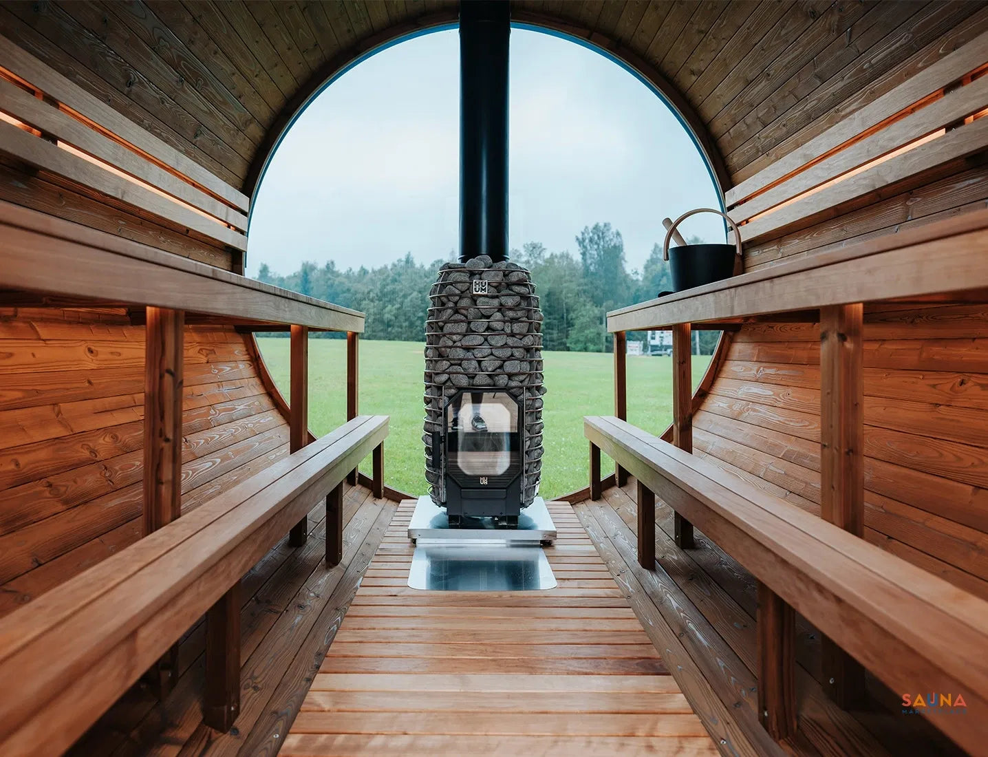 The Sundsvall — Outdoor Cedar Barrel Sauna